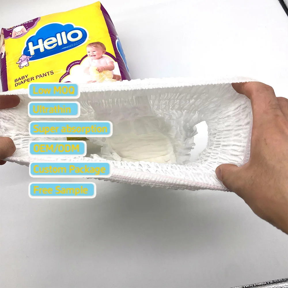 Oem Baby Nappies Manufacturer China Cheap Baby Pull Ups Absorbent Baby Diapers