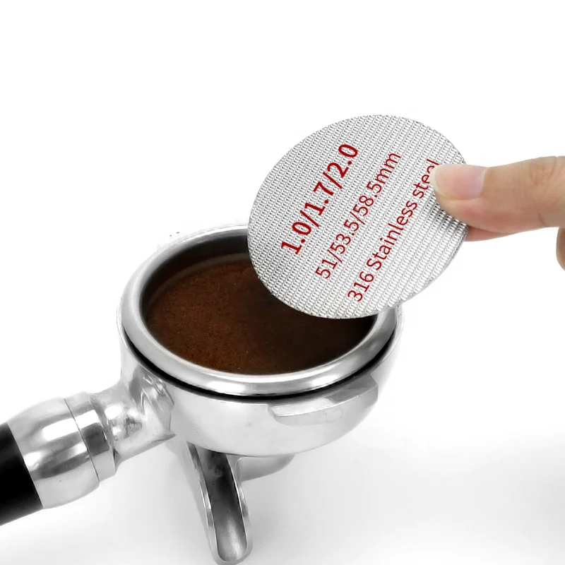 Custom 51Mm 53Mm 58.5Mm Machine Barista Accessories Tools Espresso Stainless Steel Sintered Mesh Coffee Filter Disc Puck Screen