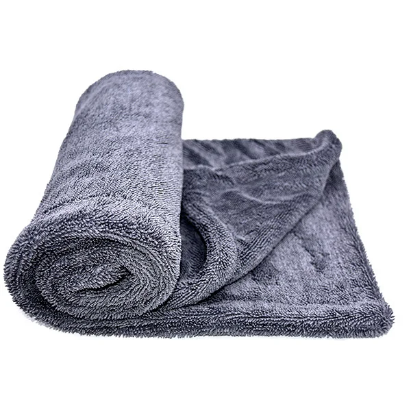 Twisteded Loop Car Care Drying Microfiber Towel, Folded Edge.