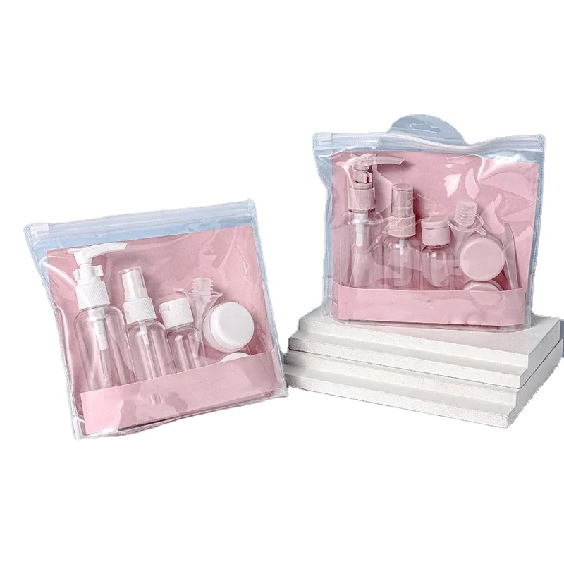 10 PCS Clear Plastic Cosmetic Makeup Liquids Travel Container Toiletries Containers Travel Bottles Set
