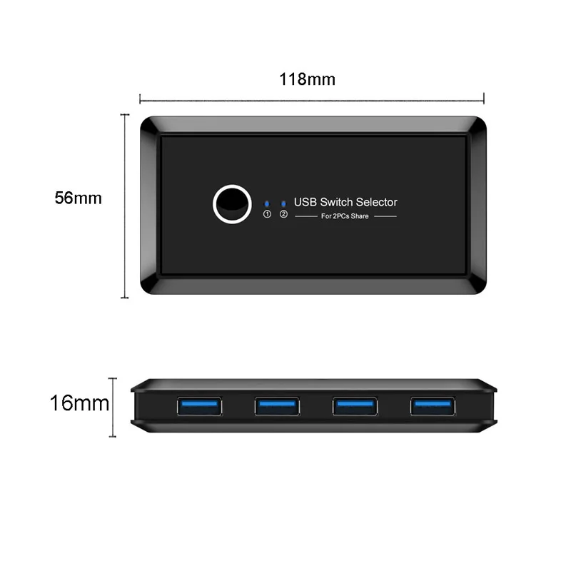Переключатель USB KVM 3 0 2 переключатель для Windows10 PC клавиатура мышь принтер шт. совместное использование