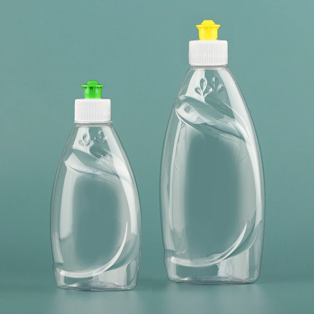 Custom Mold Empty Clear Toilet Cleaner Bottle 500ml Chemical Dishwashing Detergent Bottles Dish Wash Bottle