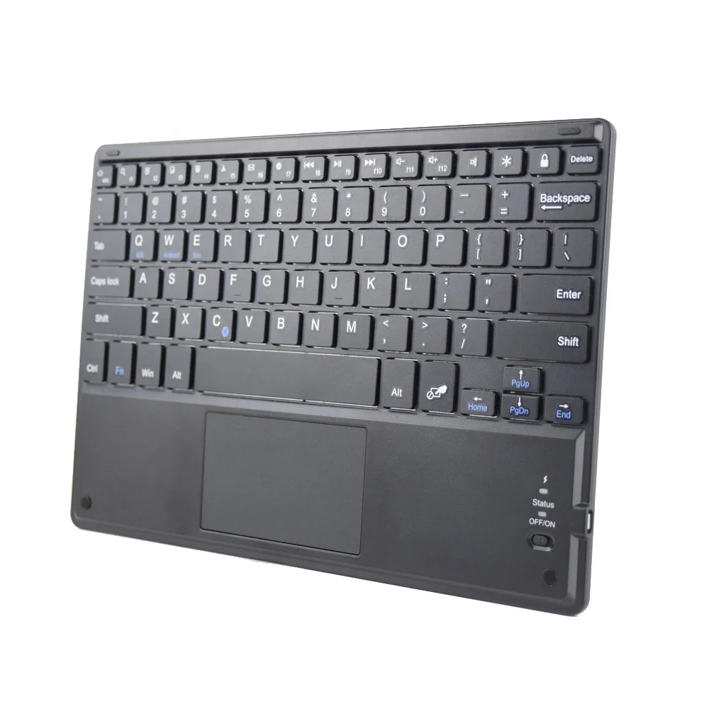 Bluetooth TouchPad Keyboard Ultra slim Portable x-structure Rechargeable wireless keyboard for Tablets Mobile phone