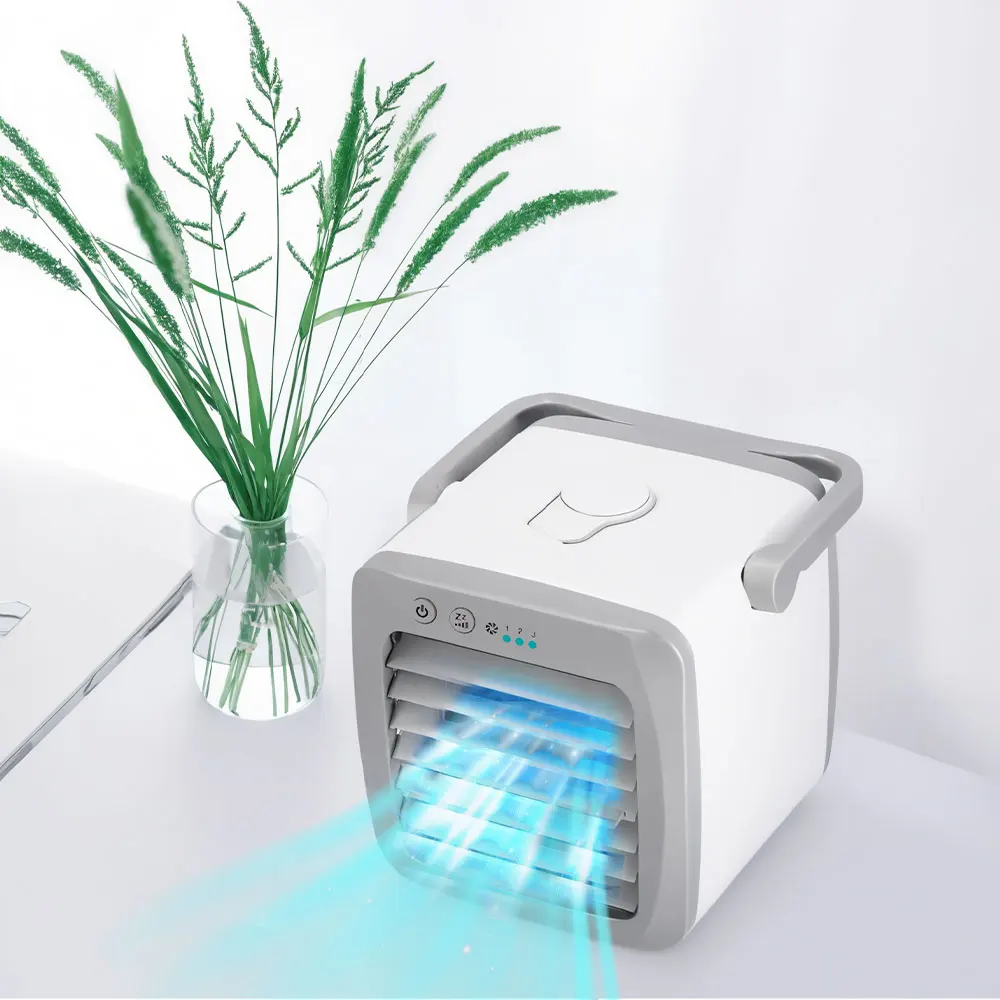 Portable Air Conditioner Fan with Handle Adjustable Speed for Office AC Cooler Fan Humidifying Electric Air Cooling Table Fan