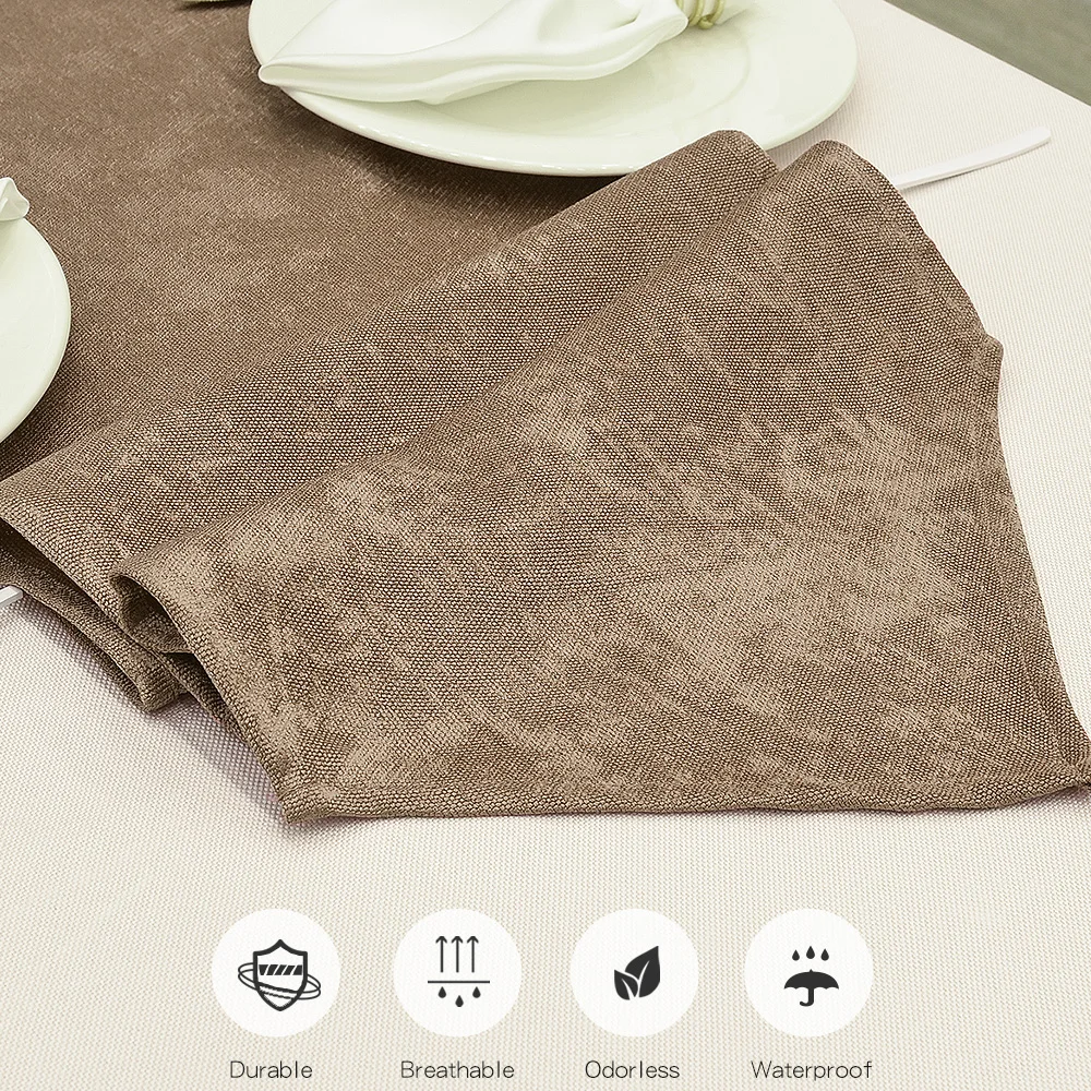 Table Runner with Tassels 72 inches long Luxury Linen waterproof table