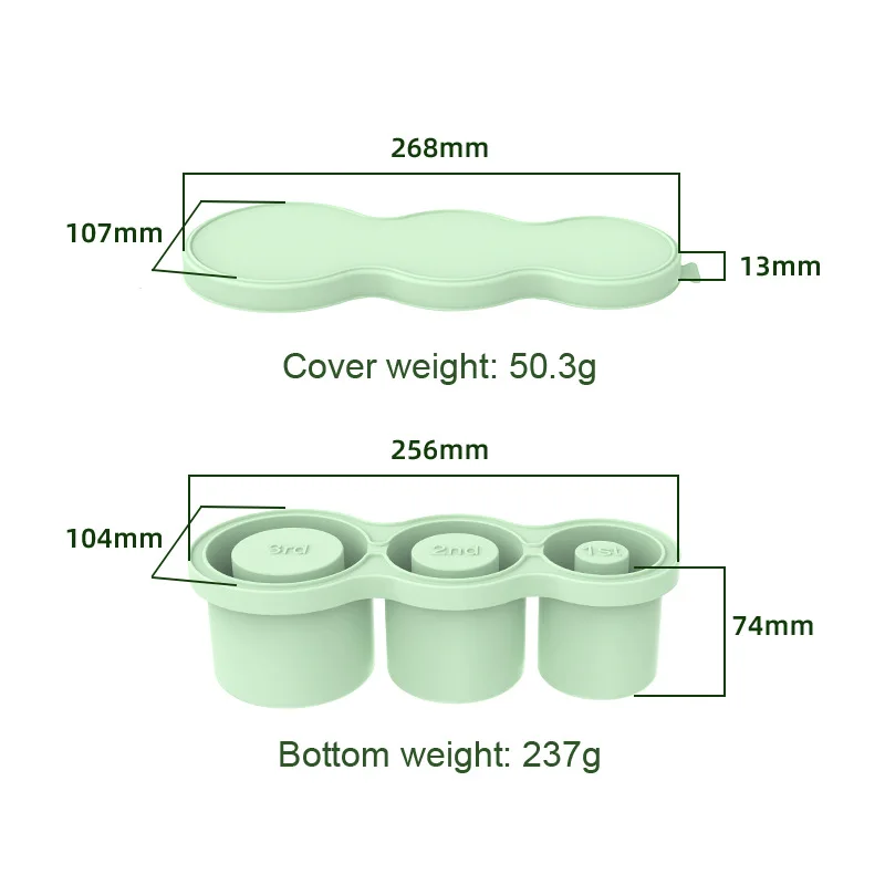 Stanley cup ice tray Food grade silicone hollow cylinder ice mold with lid for freezing iced drinks