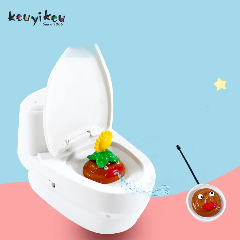 Most popular interesting charging spoof spray mini sprinkler gun simulation toilet spray toy for kid