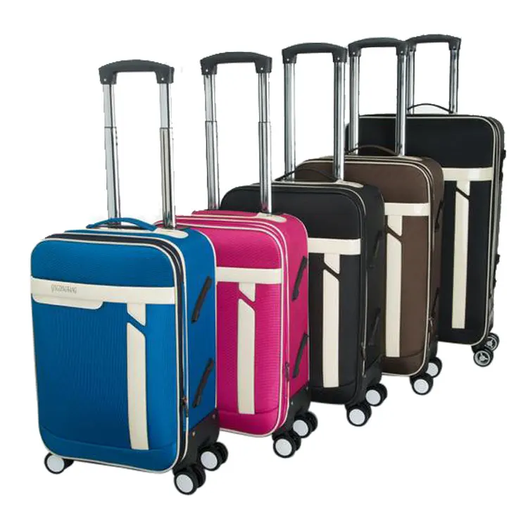 Factory Custom EVA Polyester Oxford Soft Fabric Trolley Luggage Bag Cabin Size 3PCS Travelling Suitcase Set