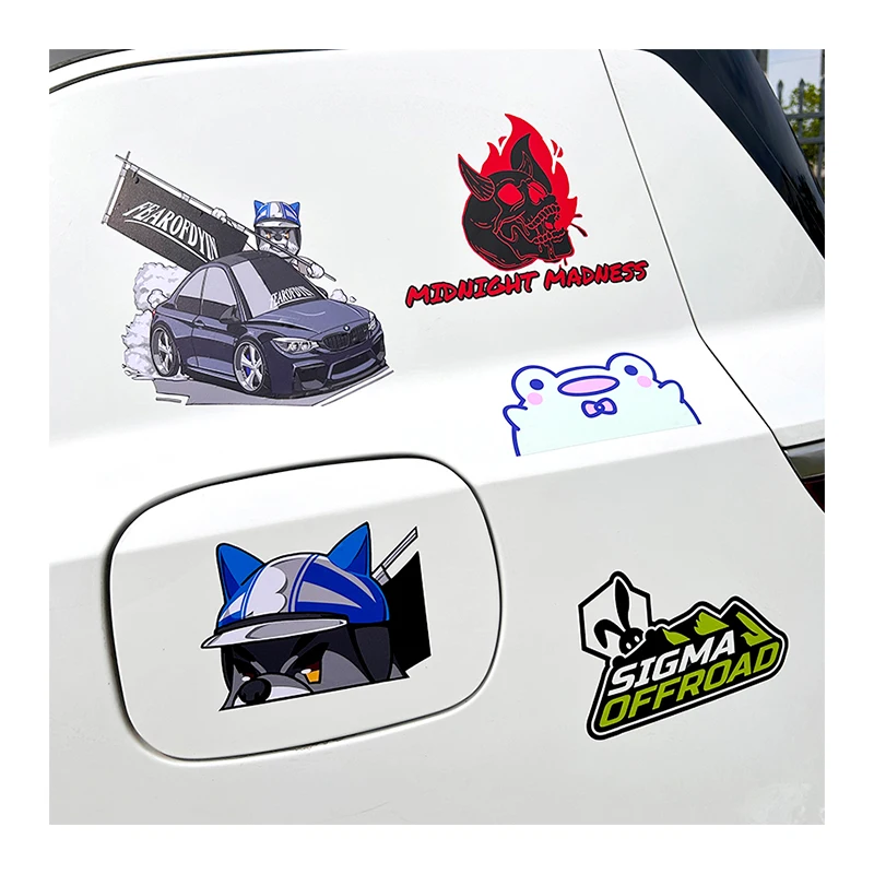 Unique Auto Exterior Decoration Custom Die Cut Vinyl Car Stickers Waterproof UV Protective Funny Vehicle Decals