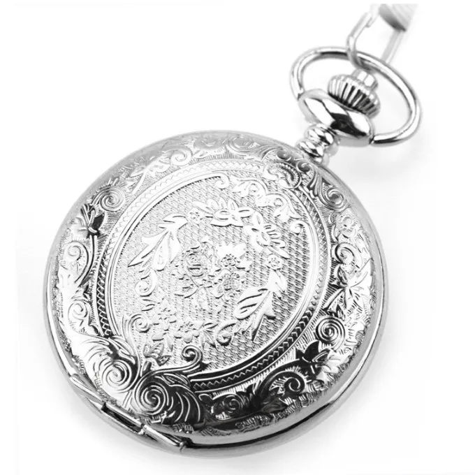 Mens And Womens Vintage Pocket Watch Classic Carved Flip Pocket Watch
