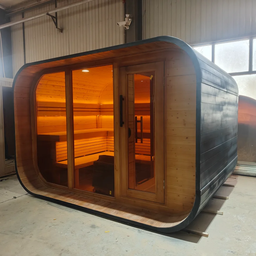 Design Most Popular Cheap Outdoor Red Cedar Sauna and Steam Rooms for 6 People