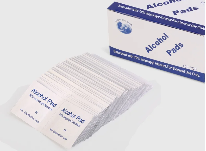 
Hot sale high quality 70% alcohol pads 