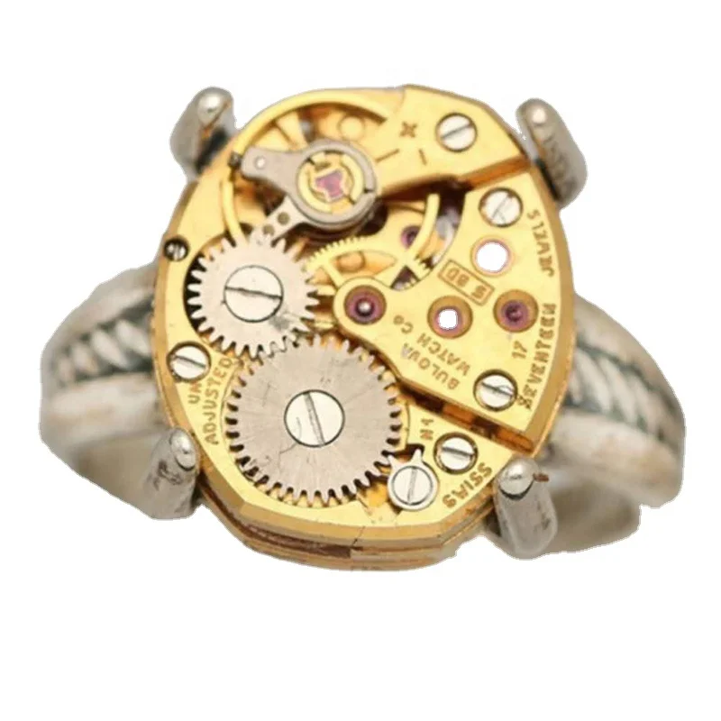 Man Ring Finger Rings Women Punk Men Women Mechanical Gear Geometric Band Finger Rings Party Jewelry Gift for Party Meeting