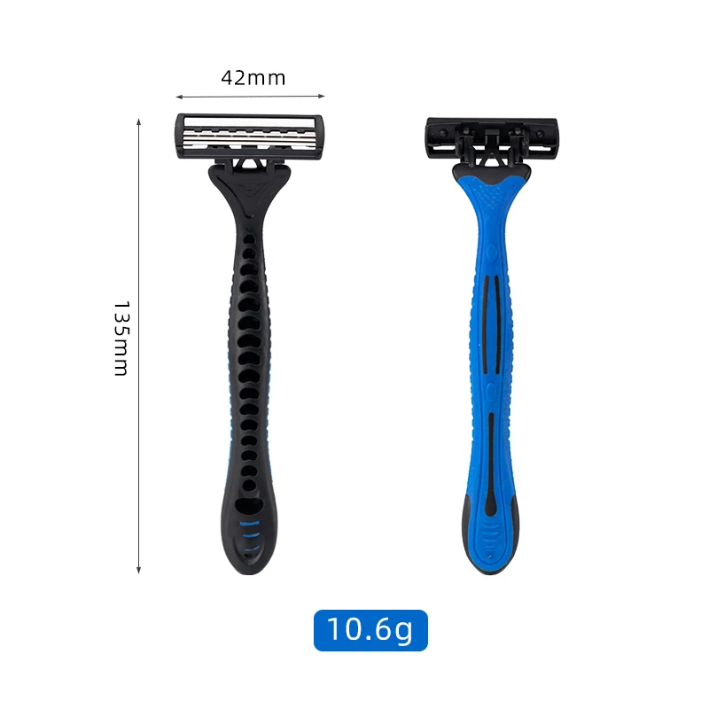 PearlMax Wholesale Stainless Steel Blade Triple Blades Razor Custom Design Razor Man Barber Blade Razor with Lubricating Strip
