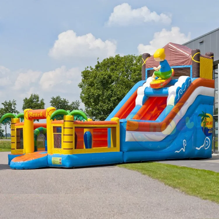 Commercial Inflatable Palm Tree Slide Combo,inflatable Jungle Combo,tropical Water Slide PVC Unisex CE Blower + Repair Kits