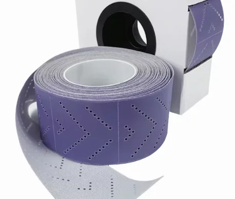 Purple Ceramic Multi Holes Sanding Paper Sheet Hook And Loop Polishing Automobile Paint Ceramic Alumina Abrasive Sheet Roll