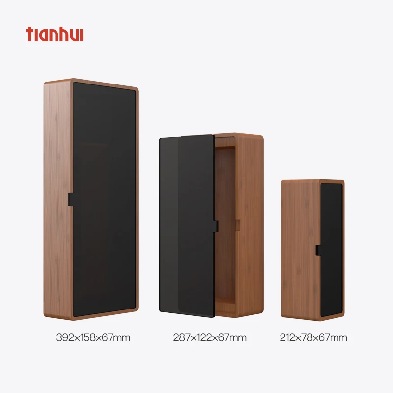 natural storage box acrylic lid stash box