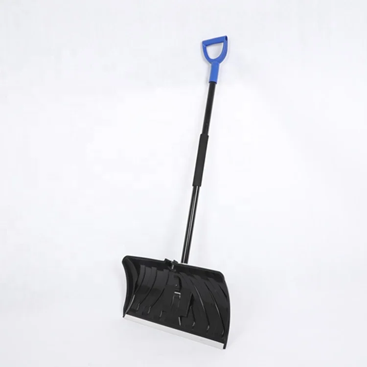 Heavy duty winter shovel 2-in-1 snow pusher and steel ice chopper