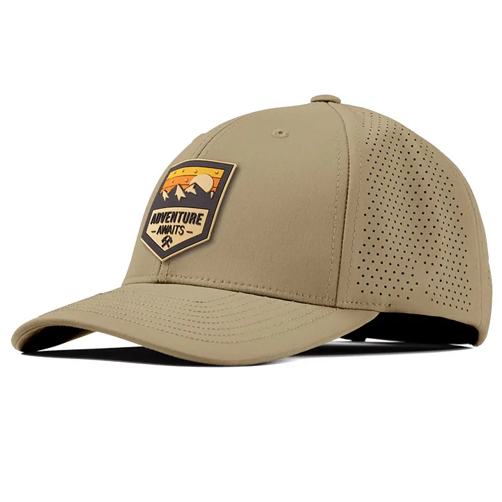 Custom Men 6 Panel Navy Blue hat with rubber patch Logo Perforated Laser Cutting Hole Drilled Baseball Hat,Waterproof Sport Cap