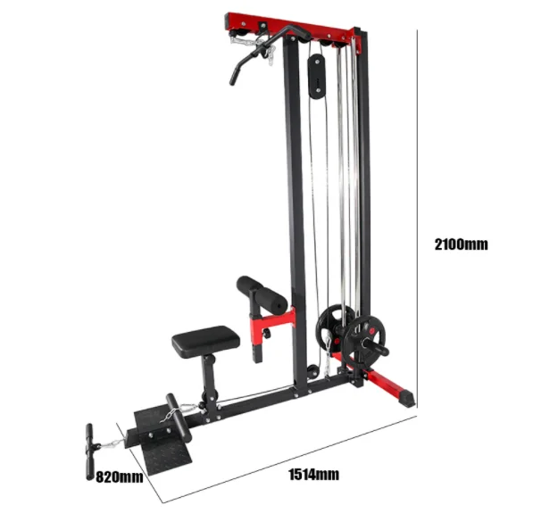Home Gym Equipment Fitness lat pull down machine latpull down low row plate loaded exercise RUIBU-2010