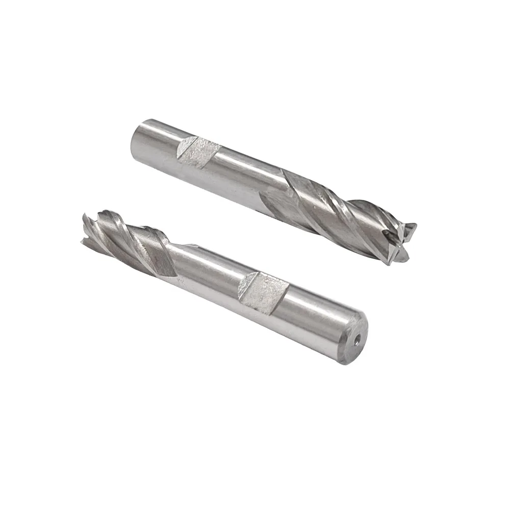 DIN844 4 Flutes HSS End Mill for Metal Stainless Steel Aluminium Milling