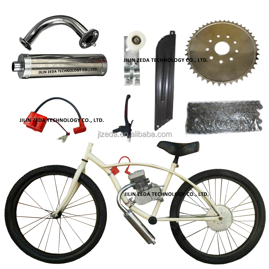 DIY велосипедный мотор 2 темпа 80cc 100cc газовый двигатель велосипед