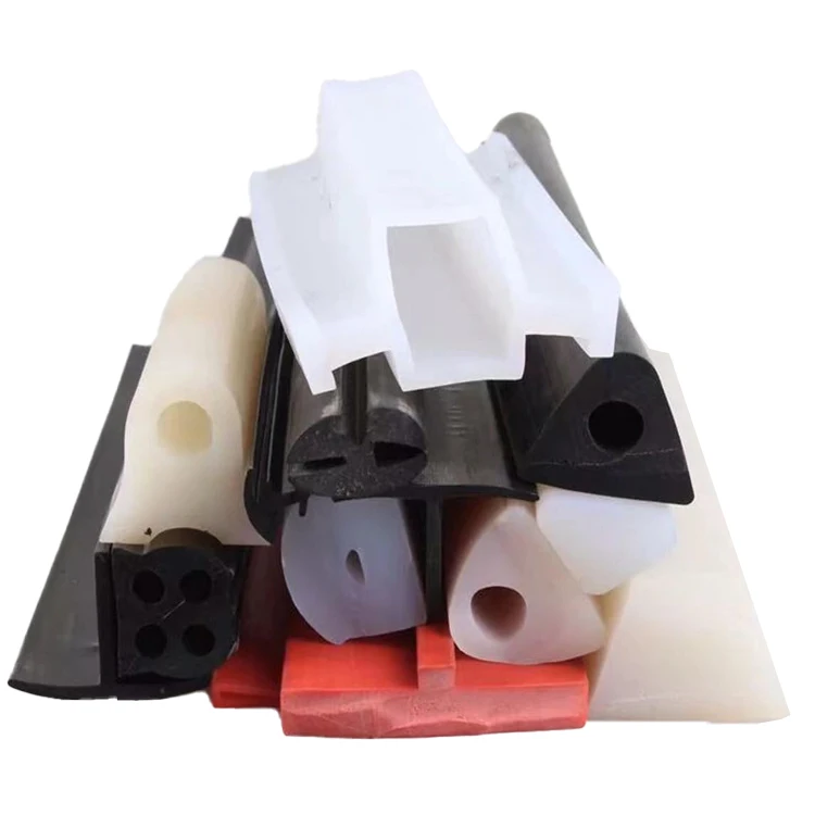 Various Oem Extruded Profiles Silicone Rubber Seal Strip For Glass Door Window Gaps