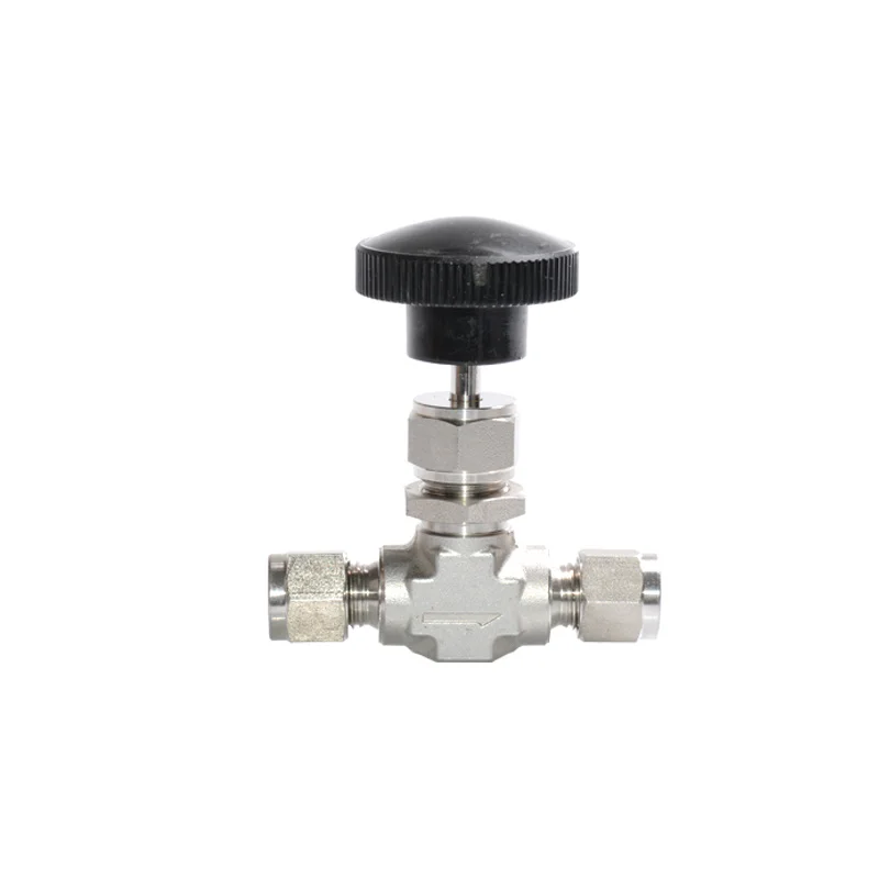 SS 316 Stainless Steel  Inch Tube Double Ferrules Integral Bonnet Needle Valve 3000 psi