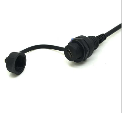 IP67 водонепроницаемый коннектор для кабеля 30 см 1m 3ft Micro-USB 5pin Мужской к женскому удлинитель кабеля