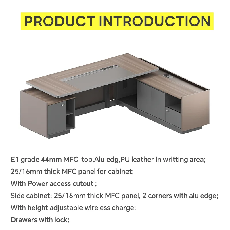 Wholesales Home L Shaped Desk Cheapest Computer Desk Modern Boss Modern Office CEO Executive Desk office furniture