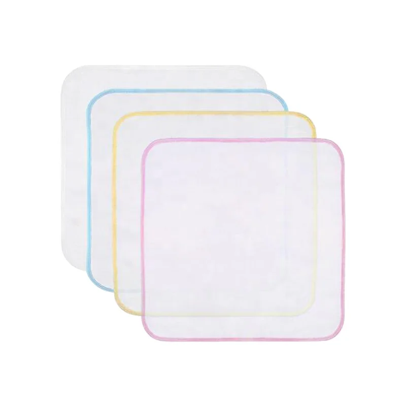 Pure white gauze handkerchief cotton baby small square handkerchief baby muslin saliva towel