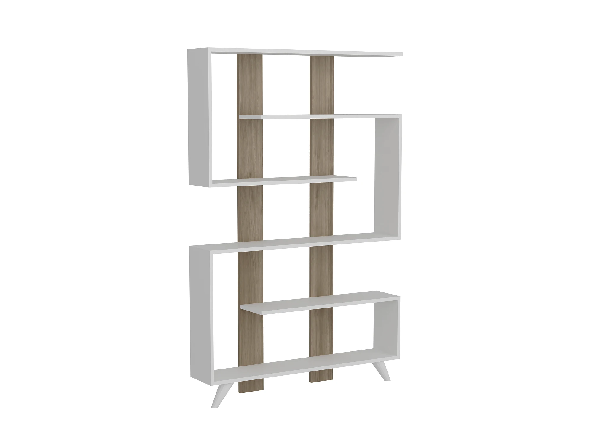 Rain Bookcase White Walnut