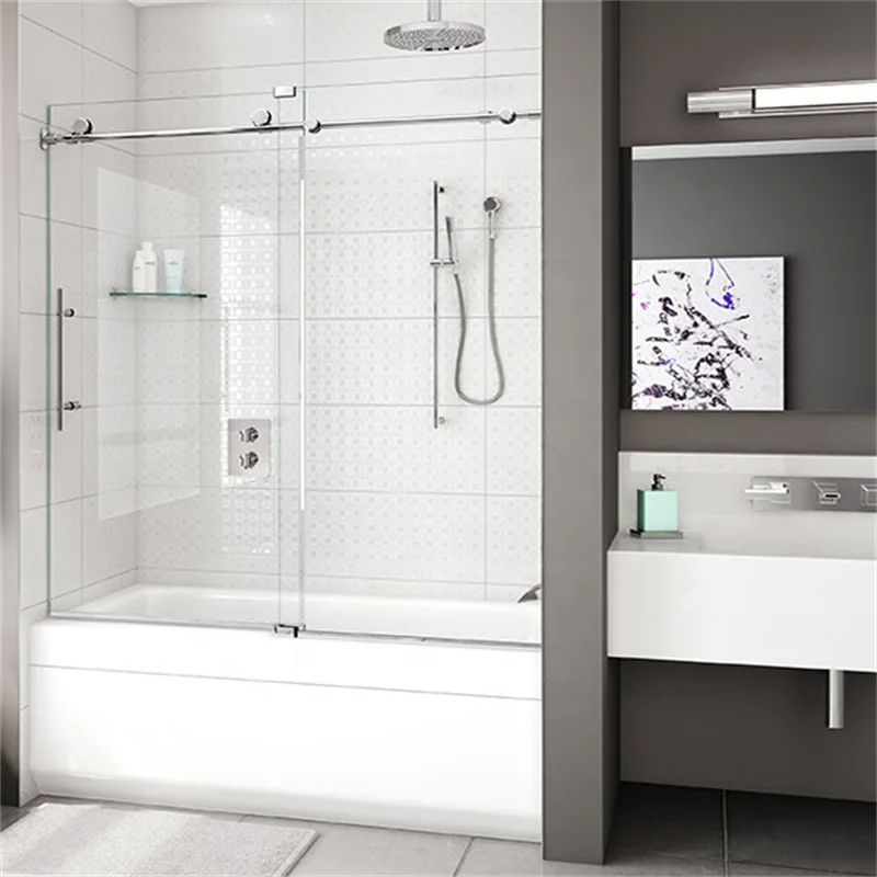DAIYA chrome sliding shower screen for bathtub