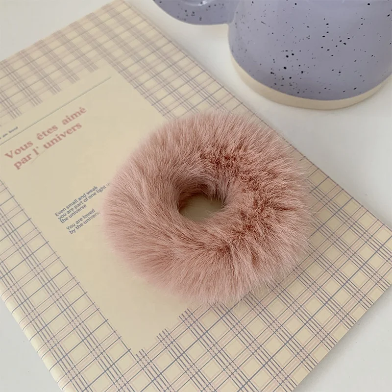 Eico Autumn And Winter Colorful Plush Hair Loop New Hair Rope South Korea Simple Headwear