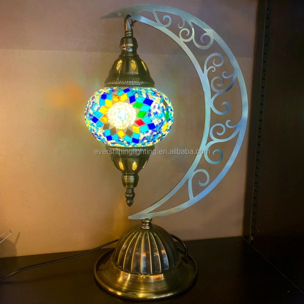 Marrakech Handmade Moroccan Moon Lamp DIY Mosaic Turkish Stained GLass Lamp Kits