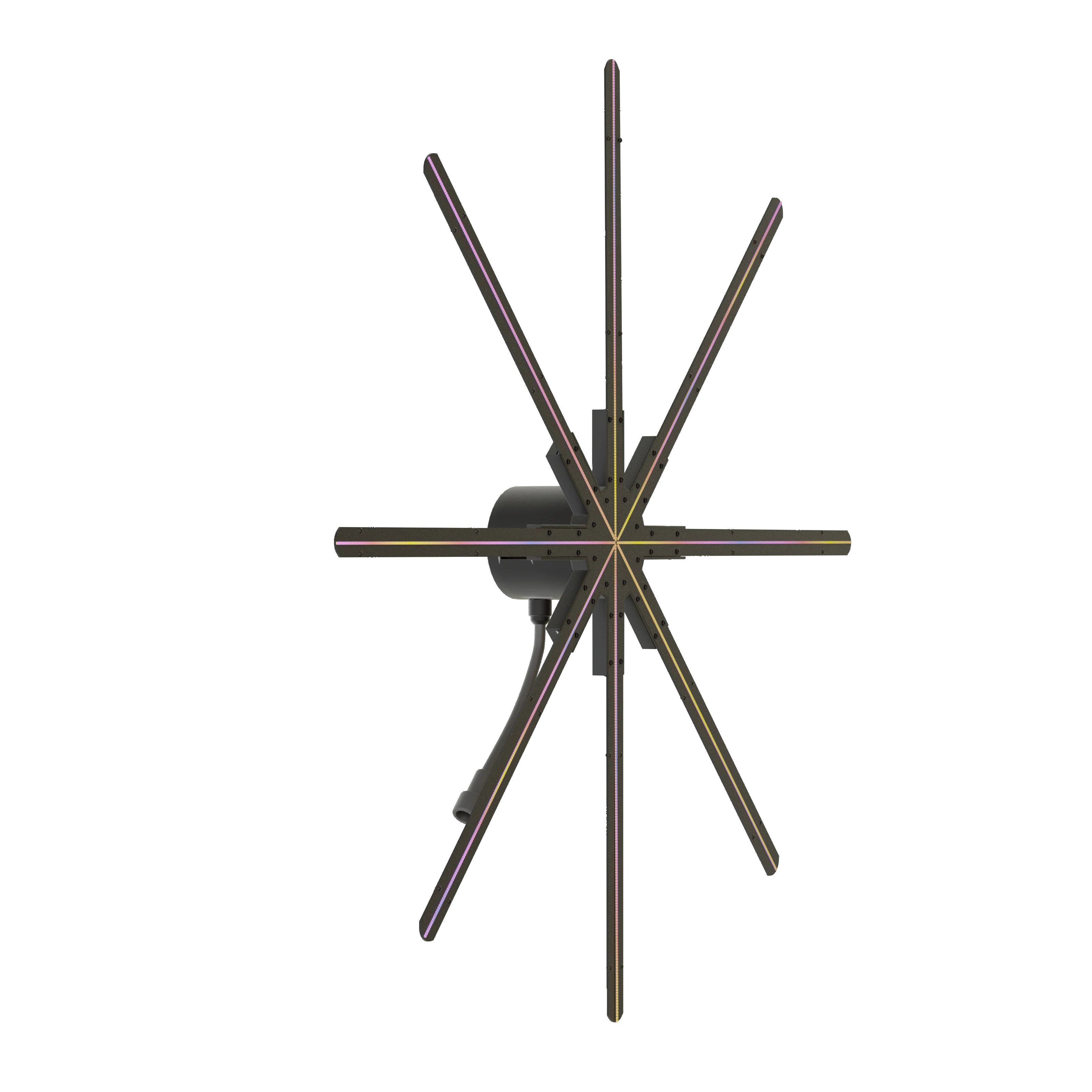 High Tech Advertising 3d Hologram Fan Two Blades 151cm Holographic Fan 3d Hologram Projector Naked Eye Stereo 3d Hologram Fan