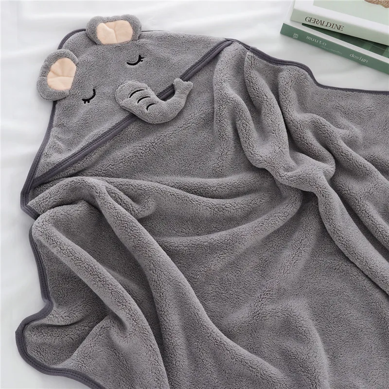 New animal baby hooded towel organic baby towel wholesale hooded towel