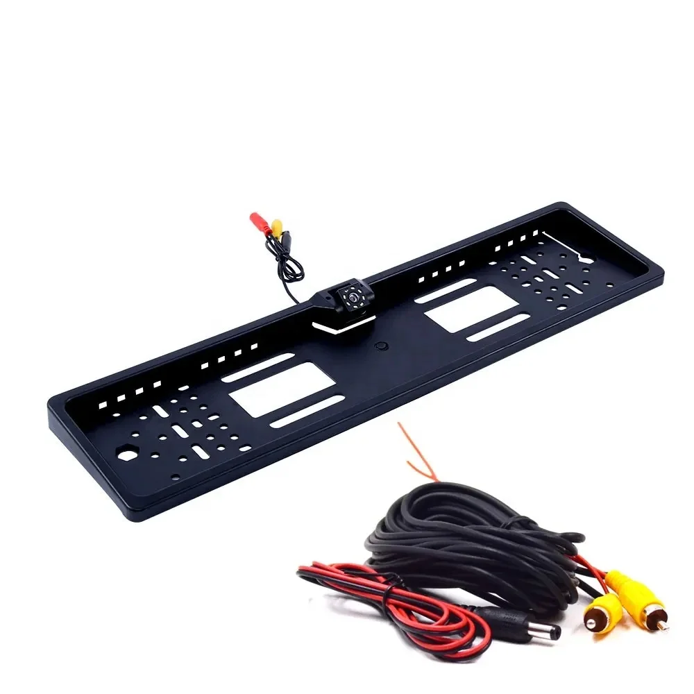 Car Rear View Camera EU European License Plate Frame Waterproof Night Vision Reverse Backup with 4 Or 8 12 LED Light