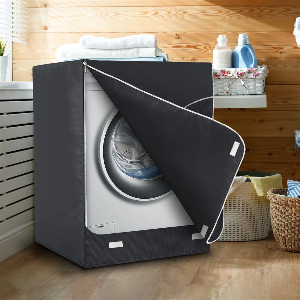BEELAND Black Heavy Duty Oxford Washer Covers Dustproof And Anti-Uv Top Load Waterproof Washing Machine Cover
