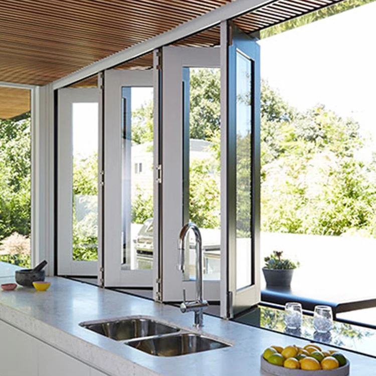 
Foshan factory price aluminium glass folding window bifold window 