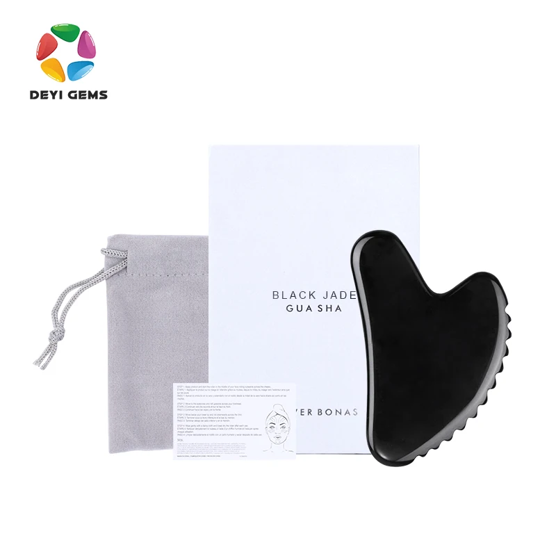 High Quality Black Obsidian Gua Sha Tool Factory Other Face Guasha Natural Jade Gua sha Stone Massagr Products for Wellness