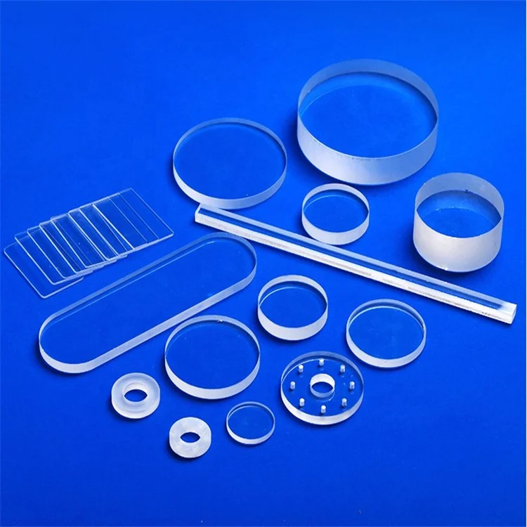 Пластина из кварцевого стекла размер OEM прозрачные стеклянные пластины Круглый плавленый кварцевый