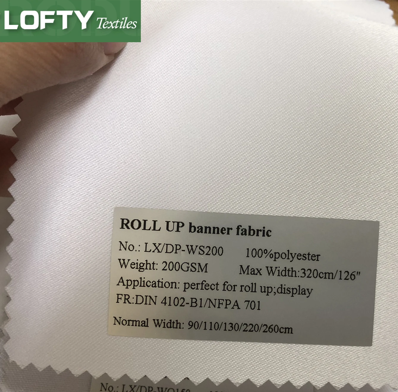 200gsm Dye sublimation rigid polyester fabric for post up stands