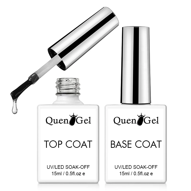 Custom Logo Rubber Top Base Coat High Quality Wholesale Velvet Matt Super Shiny Tempered Diamond Non No Wipe Nail Gel Top Coat