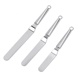 3 шт./упаковка, шпатель для украшения тортов, из нержавеющей стали