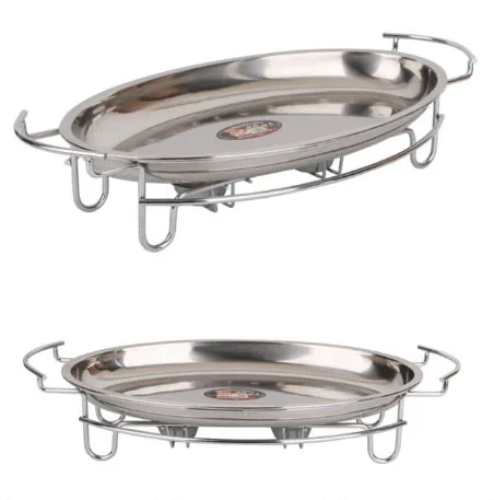 Hedan Factory Stainless Steel Grilled Fish Pan BBQ Grill Fish Alcohol Fish Stove