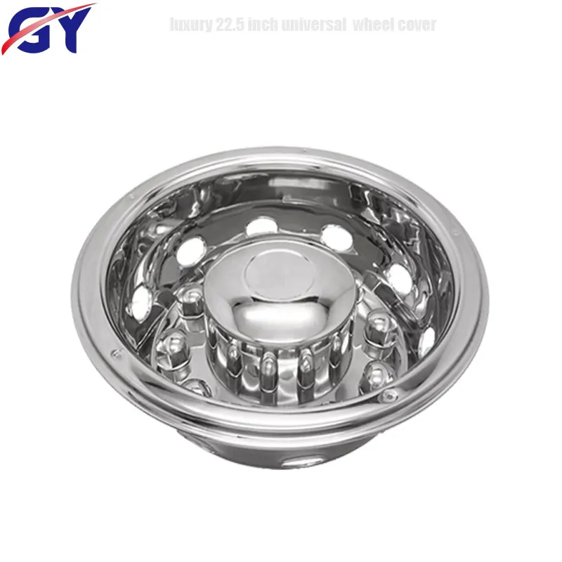 luxury 22.5  inch truck passenger car trailer market universal rear wheel stainless steel wheel cover