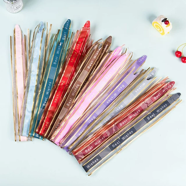 plastic decorative gift pull up bow flower wrap birthday valentines day decoration ribbon pull bow