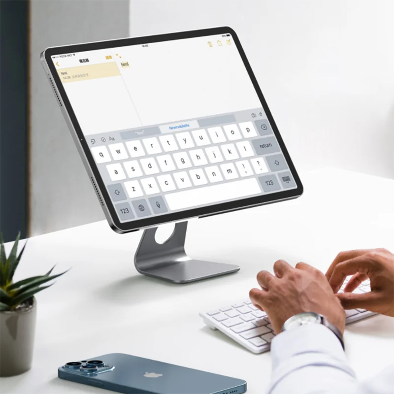 Magnetic Cell Phone Stand Height Adjustable Cell Fully Foldable Mobile Phone Holder Compatible with All Mobile Phone