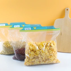 New technology sachets de congelation LD high tab lipzip double seal zip freezer food bags for easy opening